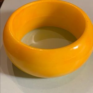 Vintage yellow bangle from early 1970s.
